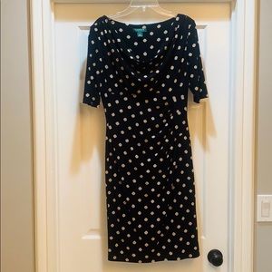 Lauren Ralph Lauren Cowl neck dress with shirring